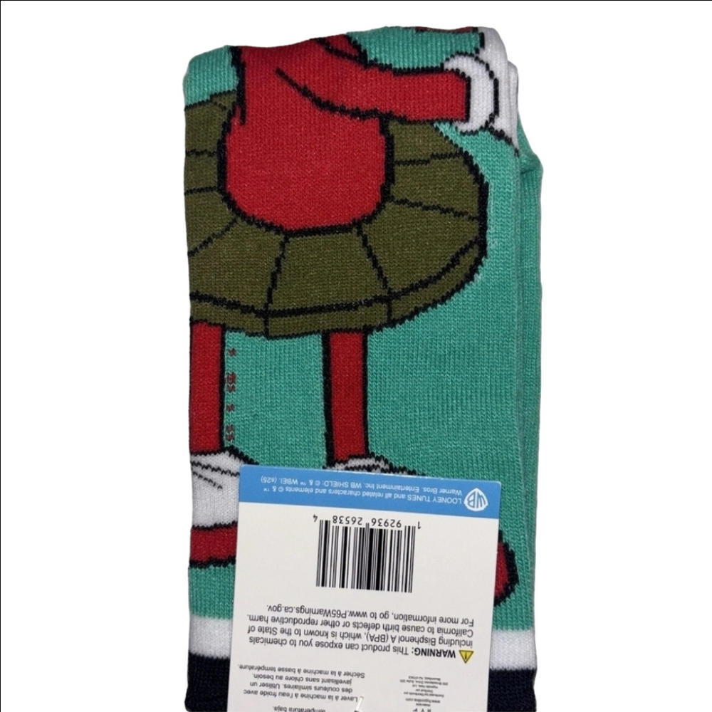 4/$25 Warner Bros Looney Tunes Crew Socks Marvin the Martian New - Picture 2 of 4
